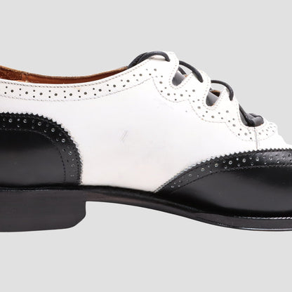 99042 / CALF / BLACK/WHITE / LEATHER SOLE / UK4.0(23.0cm)